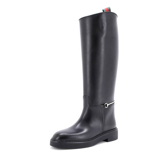 Gucci Shoes - Gucci Women's Slim Horsebit Knee High Boots Leather